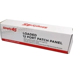 Simply45 RJ45 Patchpanel 12 port loaded, CAT6, til væg