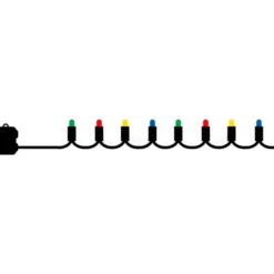 Sirius Easy-Line udendørs lyskæde, batteri, 40 farvede lys, 3,9 meter