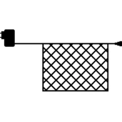 Sirius Easy-Line udendørs lysnet, 240 varm hvide lys, 2,5x1,5 meter