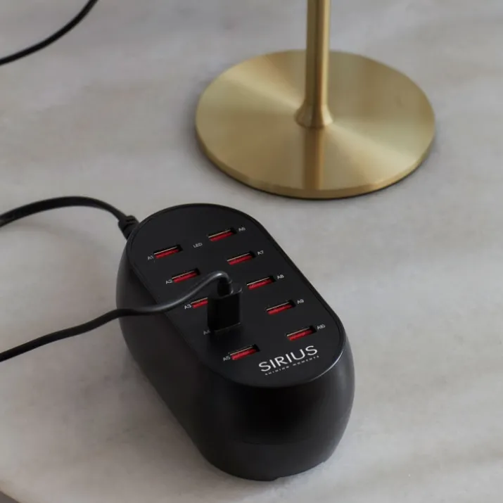 Sirius oplader med 10 USB-A porte