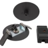 SLV Fitu loftroset for indbygning Ø85 mm, sort