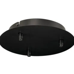 SLV Fitu rund loftroset til 3 lamper, sort