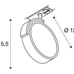 SLV Kalu 1F skinnespot, sort