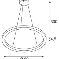 SLV One pendel, Ø80 cm, hvid