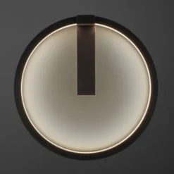 SLV One væglampe, sort, Ø40 cm