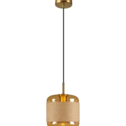 SLV Pantilo Rope pendel, guld, Ø20 cm