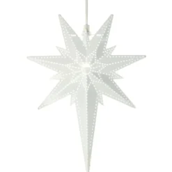 Star Trading Betlehem julestjerne med lys, 25 cm, hvid