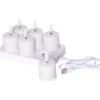 Star Trading Charge LED bloklys, 8,5 cm, 6-pak