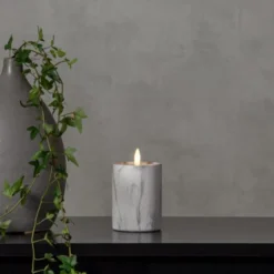 Star Trading Flamme Marble LED bloklys, batter