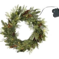 Star Trading Mixi udendørs julekrans med lys, batteri, Ø60 cm