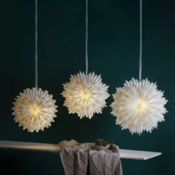 Star Trading Snow julestjerne med lys, 50 cm, hvid