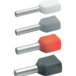 100 stk Klauke isoleret dobbelt terminalrør, kobber, 2 x 4,0 mm², 23 mm