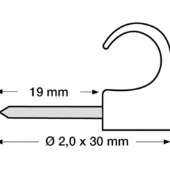100 stk Tillex kabelclips 8-12/30 mm, hvid