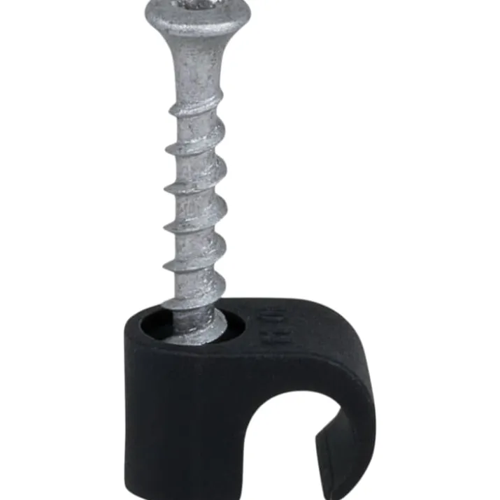 100 stk Tillex skrueclips rund, TX20, 10-14/33 mm, sort