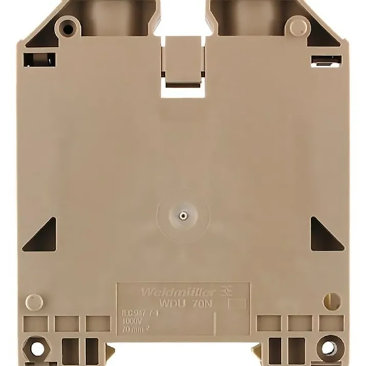 10 stk Weidmüller WDU gennemgangsklemme, beige, 70N/35 mm²