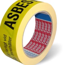Tesa advarselstape, asbest, 38 mm, 66 meter