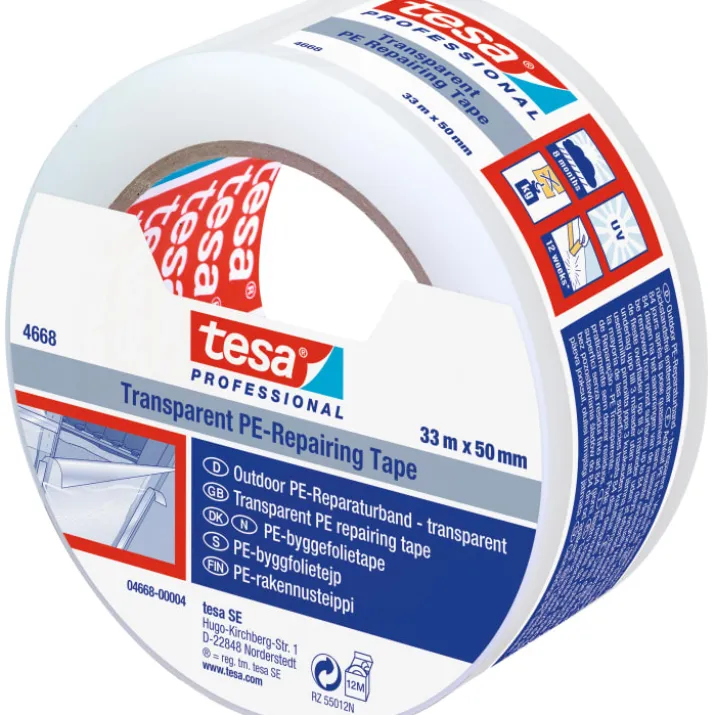 Tesa 4688 gaffatape, klar, 55 mm, 33 meter