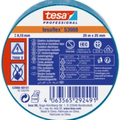 Tesa isoleringstape, blå, 25 mm, 25 meter