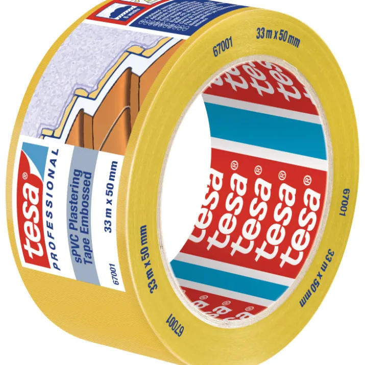 Tesa Professional byggetape, SPVC gul, 50 mm, 33 meter