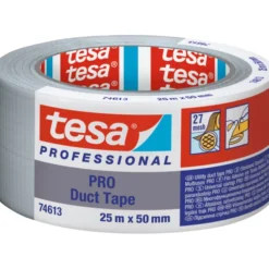 Tesa Pro 74613 lærredstape, grå, 50 mm, 25 meter