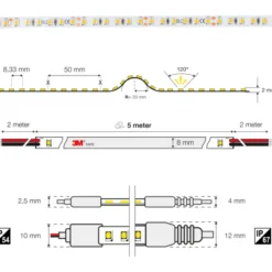 The Light Group udendørs LED strip, 5 meter, 3000K