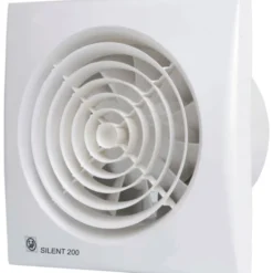 Thermex Silent 200CHRZ badventilator, fugtstyring, timer, Ø120 mm, hvid