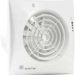 Thermex Silent 100CHZ Visual badventilator, fugtstyring, timer, Ø100 mm, hvid