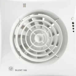 Thermex Silent 100CHZ Visual badventilator, fugtstyring, timer, Ø100 mm, hvid