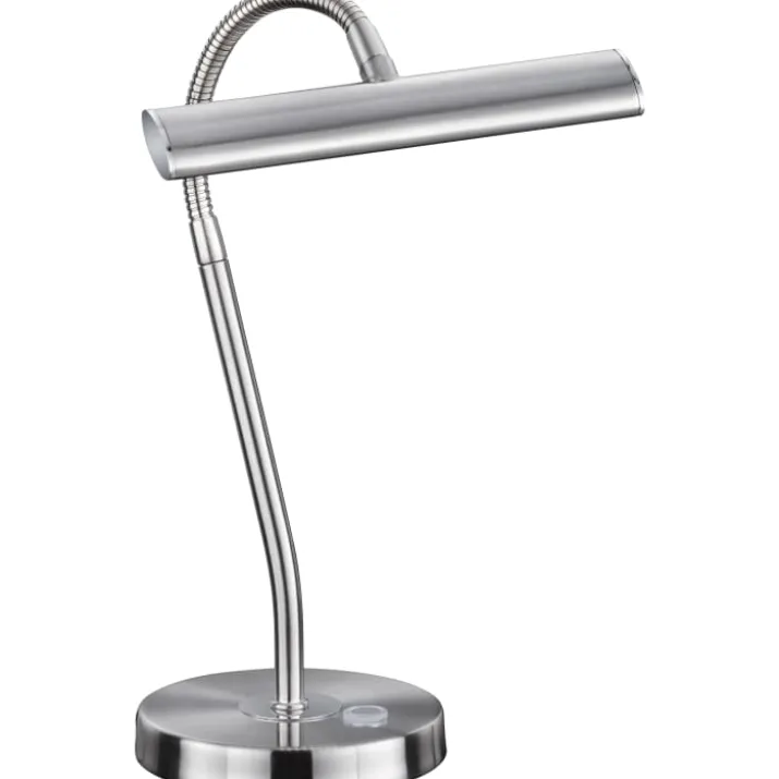 Trio Lighting Curtis bordlampe, børstet stål