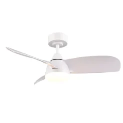 Trio Lighting Helsinki loftventilator med lys, hvid
