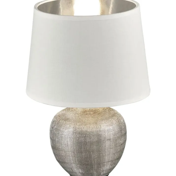 Trio Lighting Luxor bordlampe, sølv, 26 cm