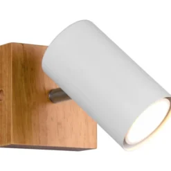 Trio Lighting Marley væglampe, træ/hvid