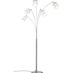 Trio Lighting Tommy gulvlampe, børstet stål