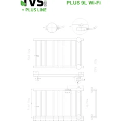 TVS Plus 9L håndklædetørrer, el, 50x86 cm, sort