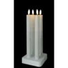 Veli Line LED kronelys, genopladelig, 4-pak