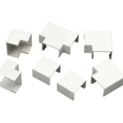 Vinkelsæt for kabelkanal, hvid, 12x7 mm