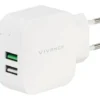 Vivanco opladerstik, USB-A med Smart IC, 17W, hvid