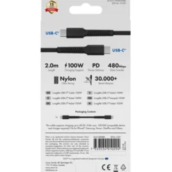 Vivanco USB-C kabel, 2 meter, 100W