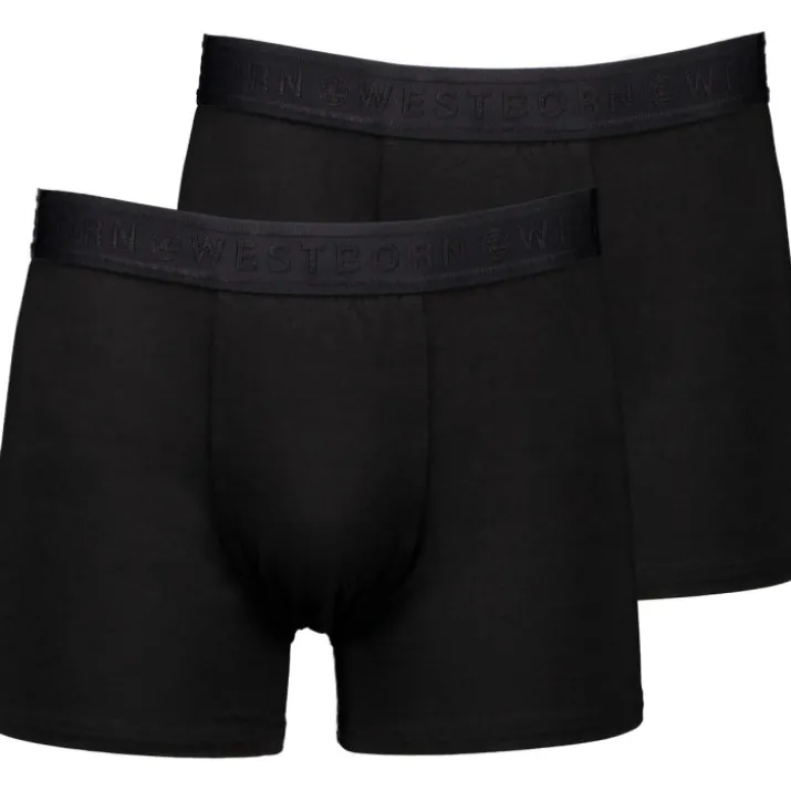 Westborn boxershorts i bambus, 2-pak, sort, str. 4XL