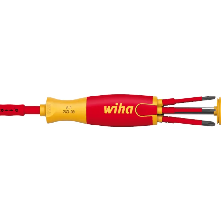 Wiha SlimVario bitsskruetrækker med 6 bits, 1000V