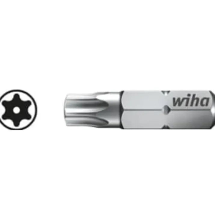 Wiha torx bits med hul 25mm, torx 10 med hul