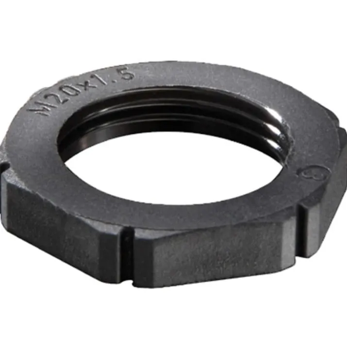 Wiska møtrik, M25x1,5, 6 mm, sort