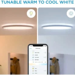 Wiz Superslim plafond, justerbar hvid, hvid, Ø24 cm