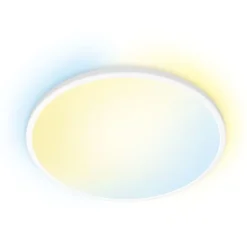 Wiz Superslim plafond, justerbar hvid, hvid, Ø29 cm